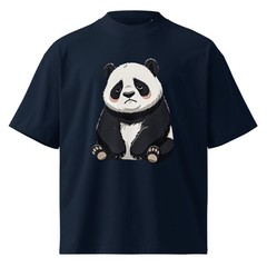 Unisex organic oversized high neck t-shirt