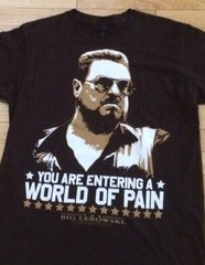 The Big Lebowski You Are Entering A World Of Pain Walter Sobchak T-Shirt Size M