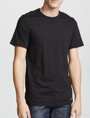 3 CALVIN KLEIN SLIM FIT BLACK WHITE CREWS S M L XL COTTON T-SHIRTS UNDERSHIRTS