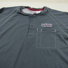 Bulwark Shirt Mens Large Gray Henley FR Fire Resistant IQ Westex Pocket Cat 2
