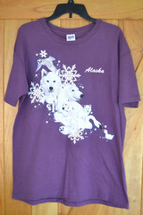 Vintage Alaska Wilderness Winter Nature Scene T Shirt Size Large