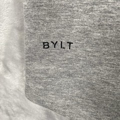 BYLT Basics T-Shirt men’s Medium Drop Cut Lux Short Sleeve Blue Gray Colorblock