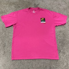 Nike Max90 T-Shirt Men’s Medium Pink Loose Fit Short Sleeve Embroidered