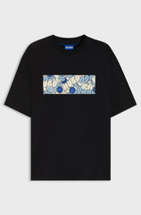 Hugo Boss Men’s Nurix Crewneck Abstract Logo Graphic T-Shirt Black-Small