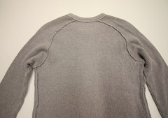 Needles Japan Raglan Thermal Waffle Knit Long Sleeve Small 34″ Chest Grey