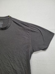 Fresh Men Shirt L Gray Short Sleeve Crew Neck Flat Front Comfort Pullover Tee