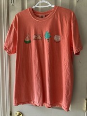 “GREYSTONE CARNIVAL 2022” MENS Orange Comfort Colors SS Cotton T Shirt SZ LG