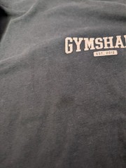 Gymshark Heritage Long Sleeve Graphic Shirt XXL Black Mineral Wash Est 2012 Mens