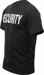 Security Double Sided T-Shirt Black & White Official Issue Officer Bouncer Event