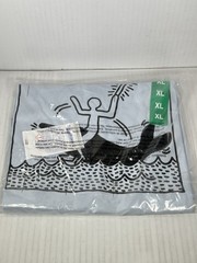 Size XL Keith Haring Men’s T-Shirt “Man on Dolphin” Short Sleeve Graphic Tee NEW