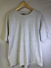 Vintage USA Blank T Shirt Single Stitch Gray L Heavyweight 90s Made USA