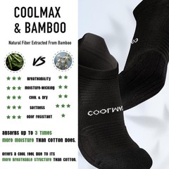 BRISIRA Coolmax Viscose Compression Running Socks 3 Pairs Ankle Low Cut Athle…
