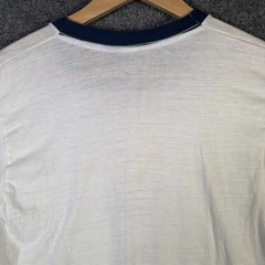 True Vintage Ford Shirt Small White 70s Ringer Motor Sports V8 Racing Car Brand