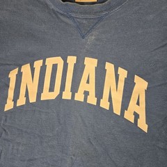 Vintage Russell Athletic T-Shirt Mens Medium Pro Cotton Blue Indiana University