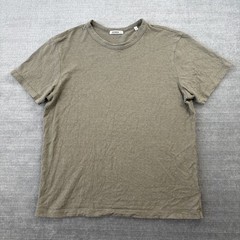 Buck Mason Hemp Cotton Blend T-Shirt Mens L Olive Green Short Sleeve Relax Fit