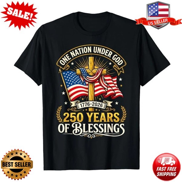Freedom 250th Anniversary USA Flag Christian God Patriotic T-Shirt | S-5XL