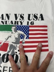 Vintage Y2K 2000 Iran vs USA Soccer T Shirt Mens Size 2XL Rose Bowl ( Rare )