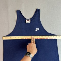 Vintage 80s 90s Nike White Tag Muscle Tank Stringer Mens M Gym Made USA Cotton