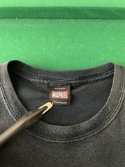 VTG Captain America Shirt Men XL Black Marvel Mad Engine Graphic Y2K Small Flaw
