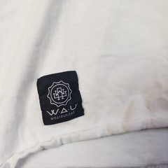 WAU “Temple of Youth” graphic t shirt Blue & White Raglan Sleeves XL