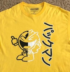 Pac Man By C-Life Group Men’s Yellow Graphic T-Shirt Size Large