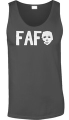 FAFO Michael Funny Halloween October Costume Party Fall Horror Mask Mens Tank