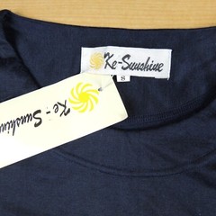 Ke-Sunshine T Shirt Size Small Short Sleeve Blue with shoulder pads