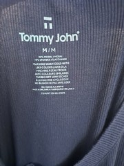 Tommy John Men’s Medium Ribbed Crewneck Tee In Blue Comfort Lounge Basics Casual