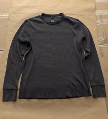 SKIMS $72 Grey Waffle Classic Long Sleeve T-Shirt Men’s Size Medium Preppy
