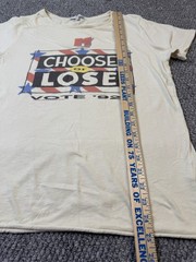 Junk Food MTV Choose Or Lose ‘92 T Shirt Small TV Political Awareness Campaign