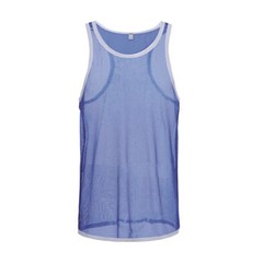 ZONBAILON Mens Tank Top Sexy Mesh Vest Breathable See Through Sleepwear