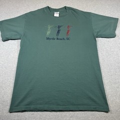 Myrtle Beach South Carolina Shirt Adult Medium Green Golf Beach Ocean Seashells