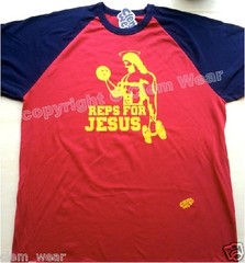 gym tee T-shirt tshirt body building REPS FOR JESUS F weight training lifting