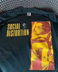 Reprint 80s Social Distortion 2 side rare design black t-shirt S-5XL NH12051