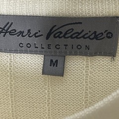 Vtg Henri Valdise Collection Short Sleeve Knit Shirt Mens Sz M Cream Semi Sheer