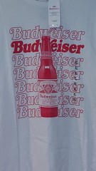 NWT Men’s Budweiser Beer T-Shirt size XL White -5286