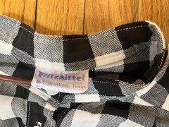 Vintage Fritzkittel Black/White Checkered Shirt Dress Maxi Women’s XL