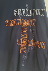 Sean John Navy Blue Jersey-like Pull On Long Sleeve Shirt Mens Large NWT Logo