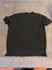 CityLAB T-Shirt Mens L V-Neck Short Sleeve Black 100% Premium Cotton Tee Casual
