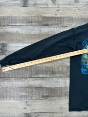 Vintage Bill Bell Shirt Mens Medium Black Anvil Wizard Astronomer Long Sleeve