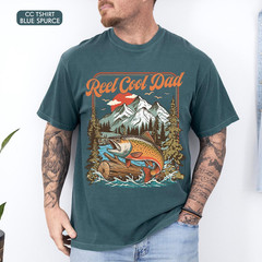 Comfort Colors Reel Cool Dad Fishing Shirt Father’s Day Gift For Husband Men Tee