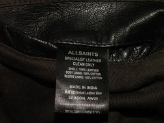 Men’s All Saints REBELL LEATHER SHIRT jacket overshirt L (ref47) £99.99!!!!!