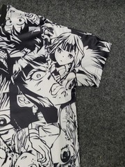 Fresh Prints Of Tokyo Drill Clothing Co. Shirt Mens Small White Black Print Tee