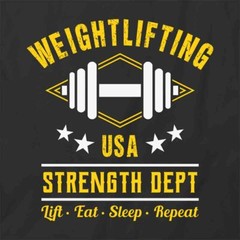 WEIGHTLIFTING STRENGTH DEPT TShirt Tee Short-Sleeved Cotton CLOTHING S1BSA171