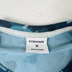 Gymshark T Shirt Blue Camo Short Sleeve Slim Fit Men’s Size Medium