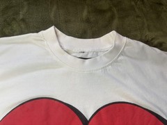 Famiglia E Amici Heart Logo Shirt Mens Small White Love Graphic Tee Valentine