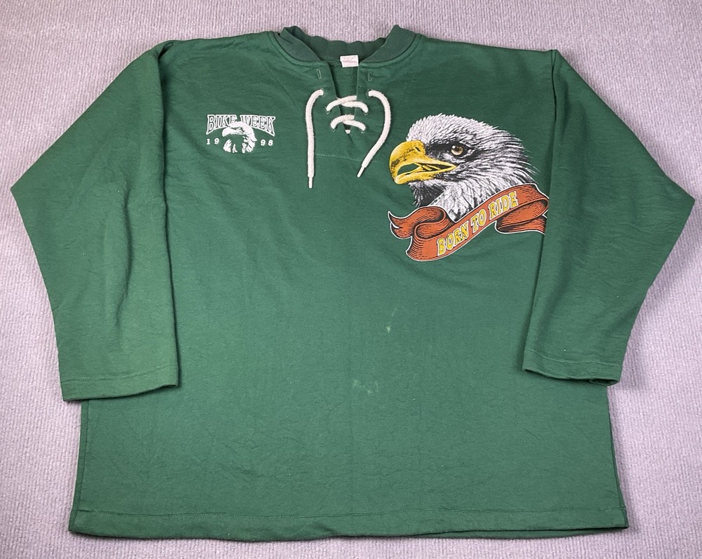 Vintage 1998 Bike Week long-sleeve lace-up Sweatshirt Born To Ride