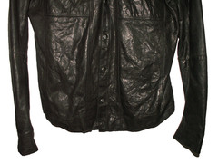 Men’s All Saints POSTNOON LEATHER SHIRT jacket overshirt L (ref51) £129.99!!!!!