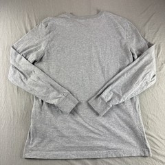 True Religion Shirt Mens S Gray Long Sleeve Crewneck Y2K Logo Casual Preppy Top