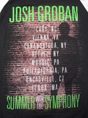 New Josh Groban Summer w/ Symphony Mens Adult Sizes S-M-L Band Concert Shirt